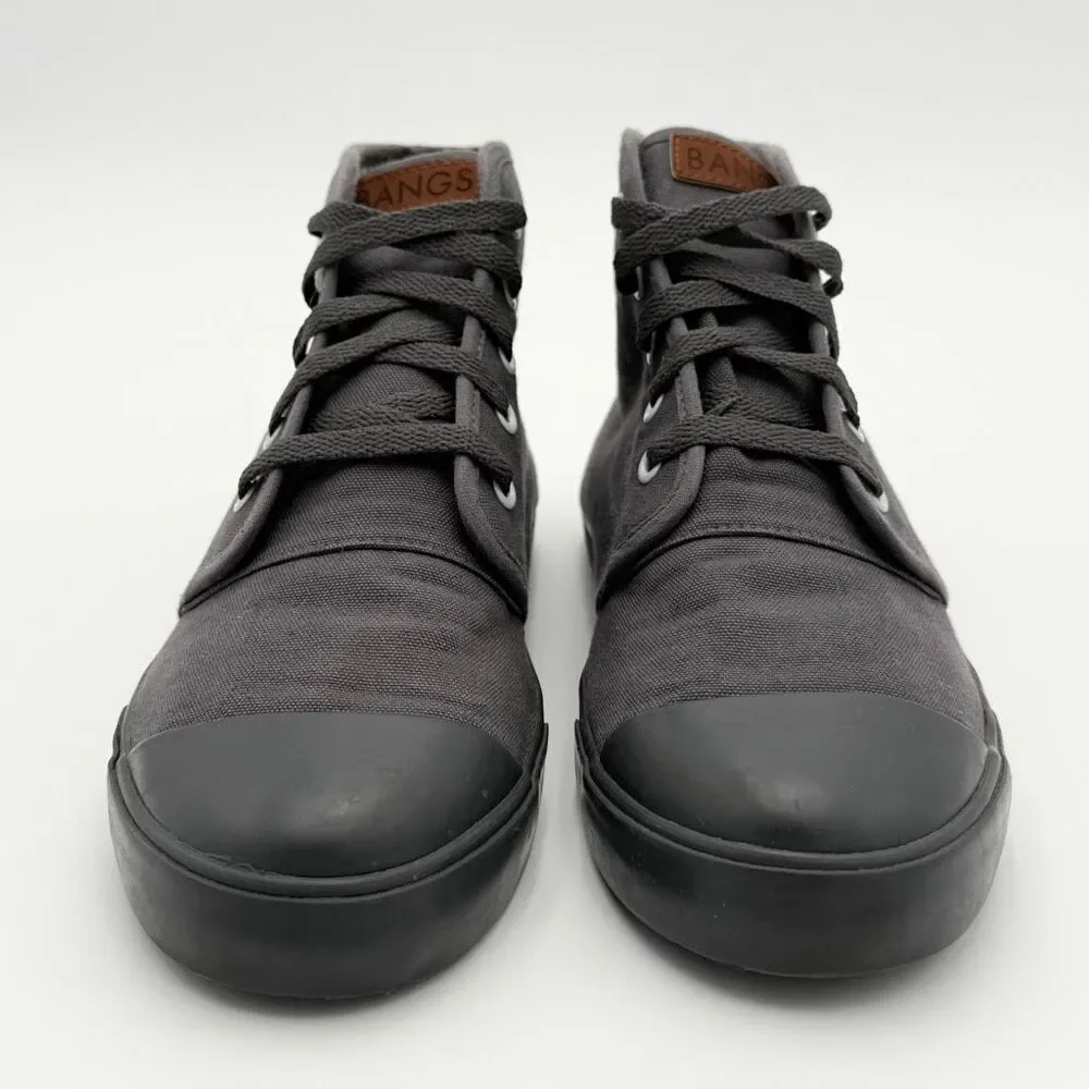 Bangs Onyx Dark Gray High Top Lace Up Canvas Sneakers - US Women’s 9 / Men’s 7.5